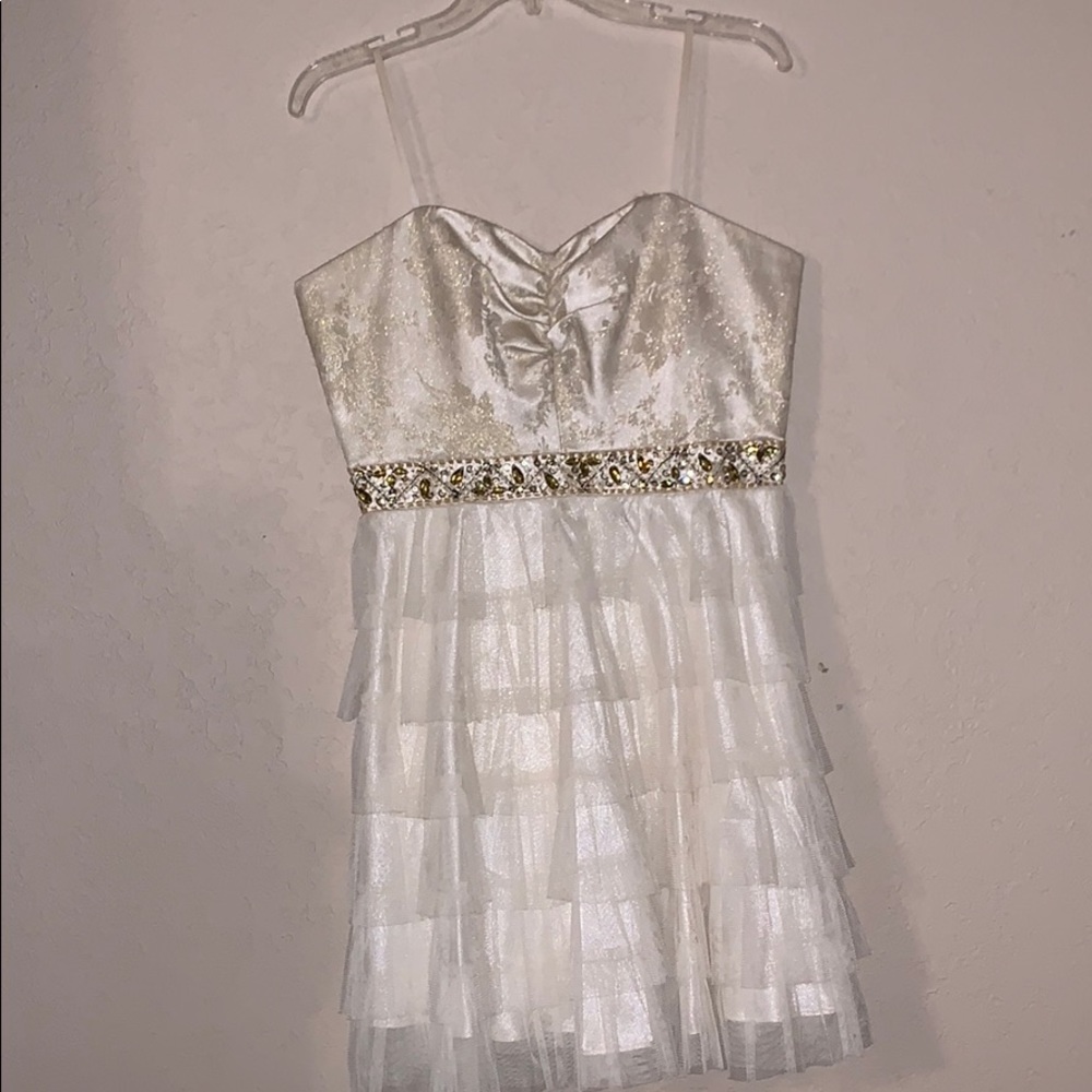 Josh & Jazz white and gold dress